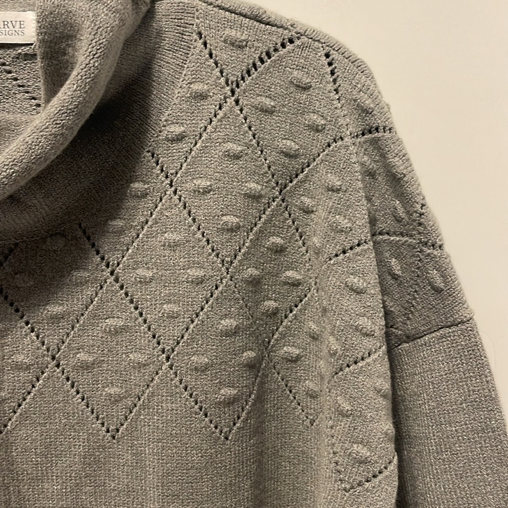 Carve Designs Sweater Women’s Size XL Grey Pullover Cowl Neck Cozy Warm Pocket - Picture 5 of 11